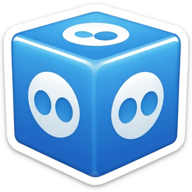 Cube BLUE  sticker
