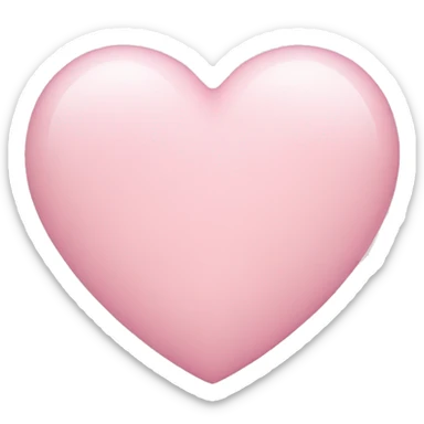 light pink heart sticker