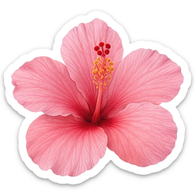 pink hibiscus, no background sticker