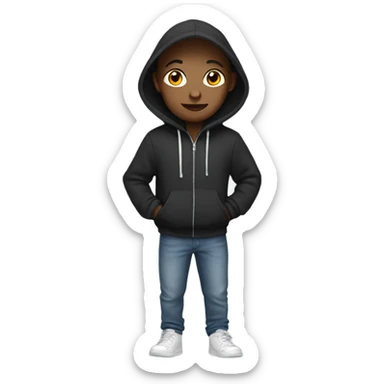 Fashions wearing a hoodie sticker