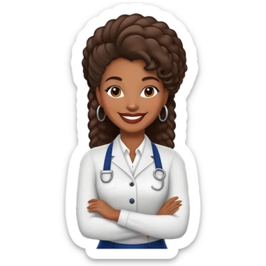 Hair salon manager African American sticker