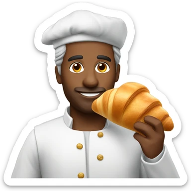 Frenchman with croissant sticker