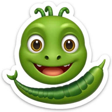 Marcus the worm sticker