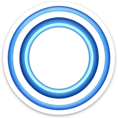 circular blue halo sticker
