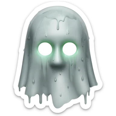 Scary movie ghost face mask sticker