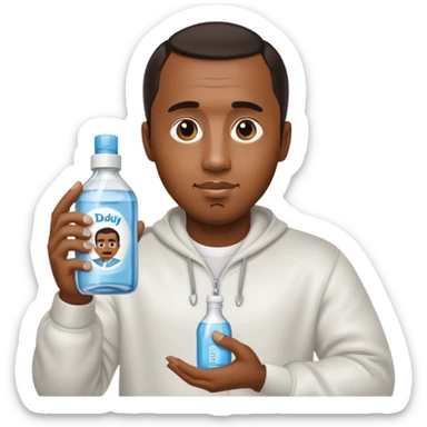 P Diddy holding baby oil sticker