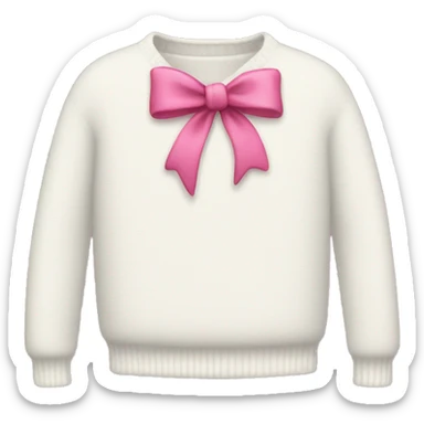White sweater with pink bows sticker