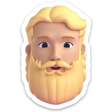Mr Beast with blonde hair and beard sticker