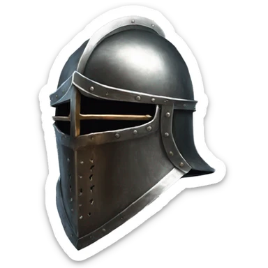 metal knight helmet with visor dark souls sticker