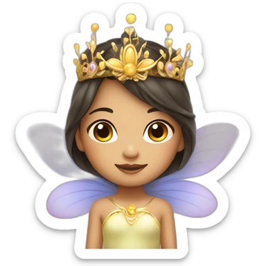 filipino fairy child princess with tiara and wings sticker