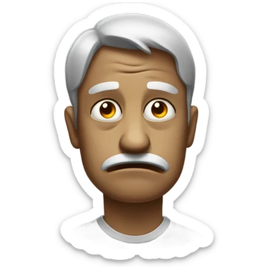 The saddest most tired person in all of history sticker