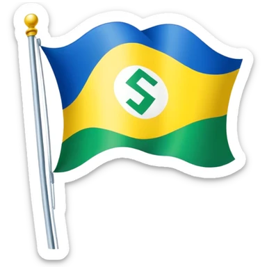A flag who have green bleu and yellow and have this ⵣ in the middle sticker