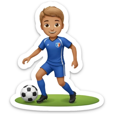 kid playing soccer sticker