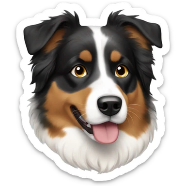 Tri color Australian shepherd  sticker