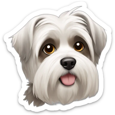 West Highland White terrier and brown/gray combination of a Shih-tzu and a Malthezer sticker