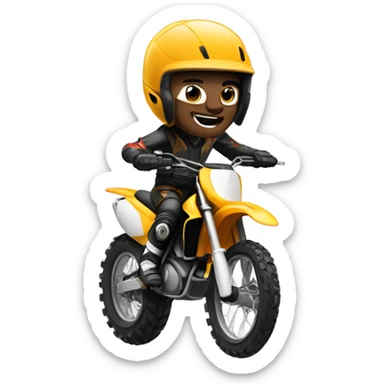 Dirt bike rider sticker