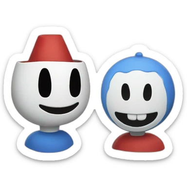 Cuphead & MugMan sticker