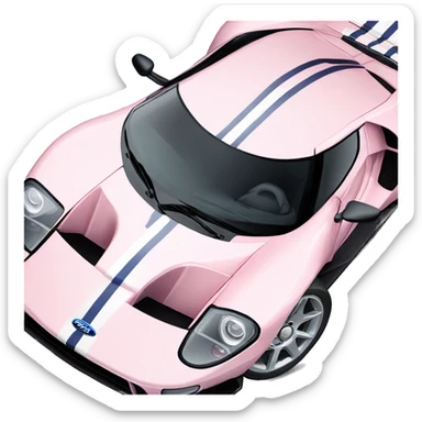 Pastel Pink Ford GT sticker