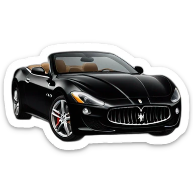 maserati black hard top sticker