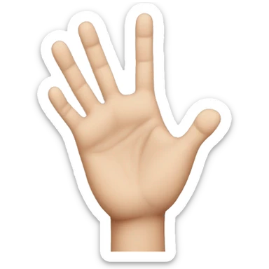 distorted hand sticker