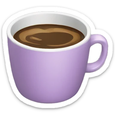 mauve coffee cup sticker