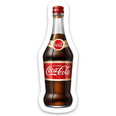 Vaso con forma de botella que contenga dentro fernet con coca cola sticker