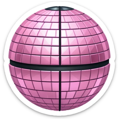 light pink disco ball sticker