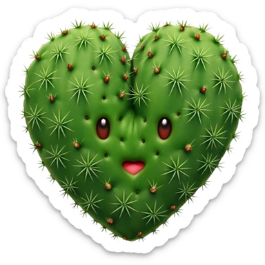 Cactus heart  sticker