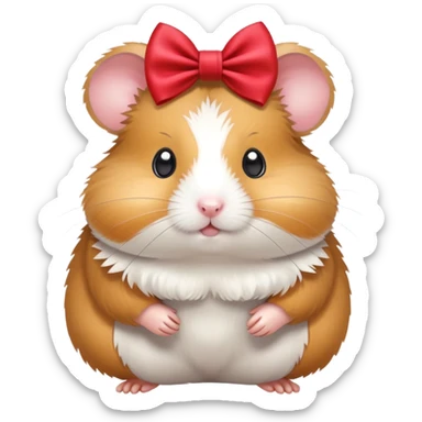 Un hamster cu fundiță  sticker