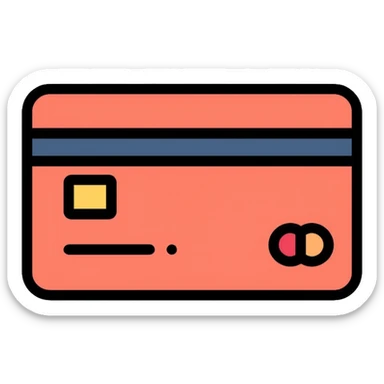 credit card with chip sticker