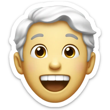 Crybaby laughing sticker