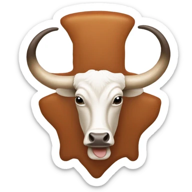 texas longhorn logo but with head upside down sticker