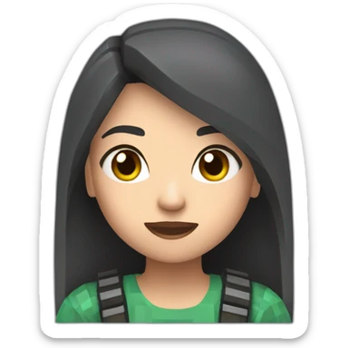 Girl named Daria playing minecraft sticker