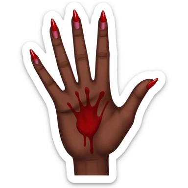 Blood gang sign sticker