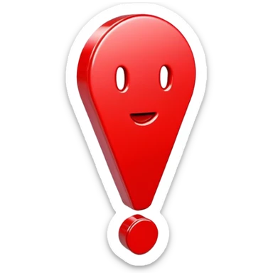 red exclamation mark sticker