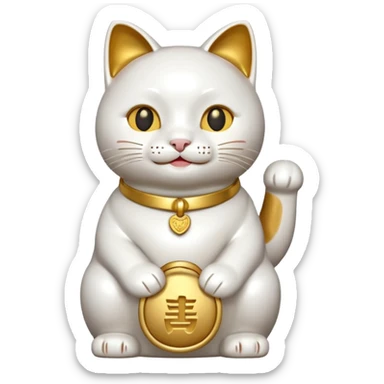 No! A lucky cat! sticker