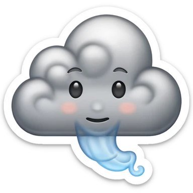 thinking cloud, simple, clear, no text sticker