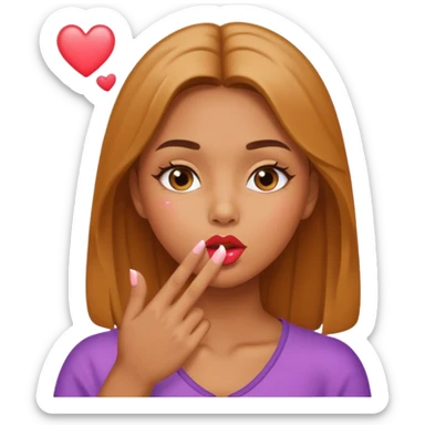 chica tirando beso  sticker