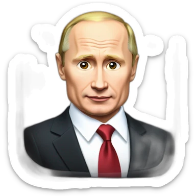 Nice raw meat cube holding jump wheelchair vladimir putin sticker