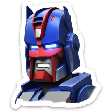Optimus Prime. Pine trees. Smoke.  sticker