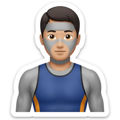 The Asian guy is into sports and is in great shape. sticker