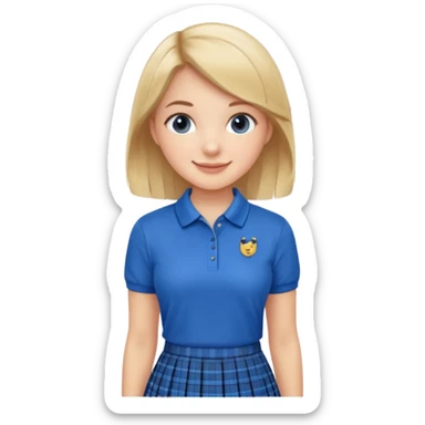 Preppy girl sticker