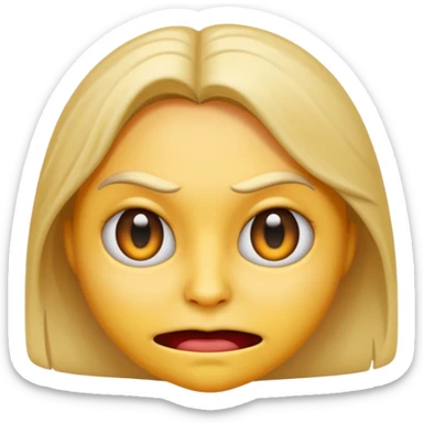 baddie freaky emoji, confident and unsettling sticker