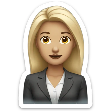 Business women with light skin sticker