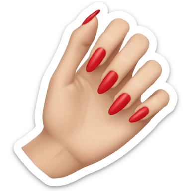 red nails  sticker
