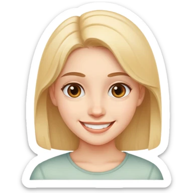 smiling girl portrait looking at viewer sticker