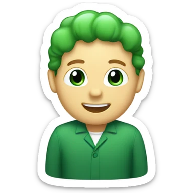 Create an emoji of a green scalloped badge  sticker