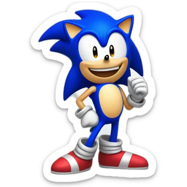 sonic happy mood sticker