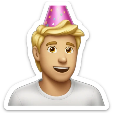 birthday hat face frantic sticker