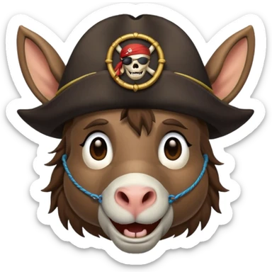 pirate donkey  sticker
